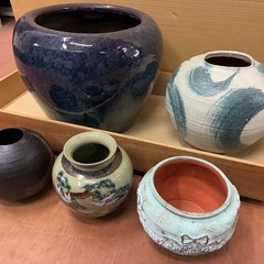 ★一つ 1500円★陶器・花瓶・壺・植木鉢※商品の状態や寸法等は現物にてご確認ください。の画像