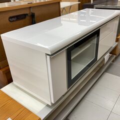 ★リユースのサカイ千葉中央店★  TV台 白（一部黒） H46×D45×W125 クリーニング済み TC5387の画像