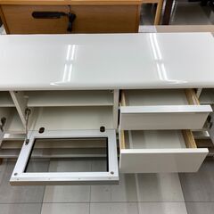 ★リユースのサカイ千葉中央店★  TV台 白（一部黒） H46×D45×W125 クリーニング済み TC5387の画像