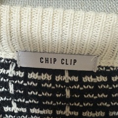 CHIP CLIP ツイード柄ニット Mの画像