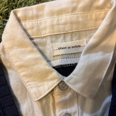 90cm 長袖　フォーマル　襟付きトップス　ベスト　　sense of wonderの画像