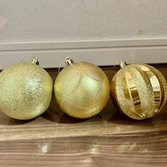 フランフラン キラキラ クリスタル 可愛い Franc Franc クリスマス オーナメント セットオーナメント 8cm 20個入り ゴールドの画像