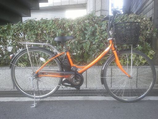 電動26インチ 税別￥36.182- 新基準パナソニック　Agiris　8.9Ah 電動自転車　３ヶ月保証　オレンジ1115