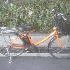 電動26インチ 税別￥36.182- 新基準パナソニック　Agiris　8.9Ah 電動自転車　３ヶ月保証　オレンジ1115の画像