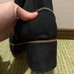 スウェード　ブラック　LL 訳あり　ブーツの画像