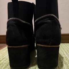 スウェード　ブラック　LL 訳あり　ブーツの画像