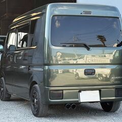 総額165万円★R2年式　エブリイ　ジョインターボ　5MT　BLITZ車高調　荷室フローリング仕様　デイトナ14インチW　社外インナーブラックヘッドライト　社外テール　ロッソモデロ2本出しマフラー　レザー調シートカバー　ルーフ用ネットラックの画像