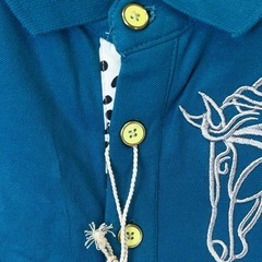 【未使用】HORSEWARE Flamboro Polo 半袖ポロシャツ XS Teal レディース 乗馬 馬術の画像