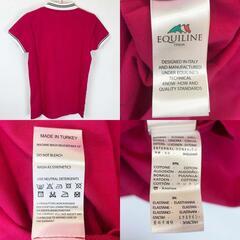 【未使用】エクイライン EQUILINE 半袖 ポロシャツ XS ピンク H00709 レディース 乗馬 馬術の画像