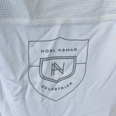【未使用】NOEL ASMAR ノエルアスマール ハーフジップ 半袖 ライディングシャツ XS ホワイト AE1825 レディース 乗馬 馬術の画像