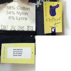 【未使用】Chriwen クリューベン キュロット パンツ ニーグリップ MICRO BREECHES 40 ブラック レディース 乗馬ズボン 馬術の画像