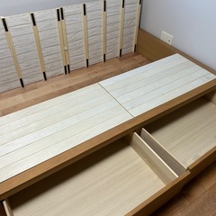 無印良品 収納ベッド セミダブル フレームの画像