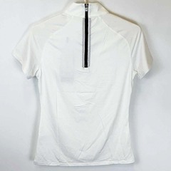 【未使用】Horseware AA Platinum ハーフジップ 半袖 ライディングシャツ XS ホワイト レディース 乗馬 馬術の画像