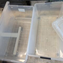 【差し上げます】衣装ケース（国産アーテックスズキ）2個＜片方に欠けアリ＞の画像