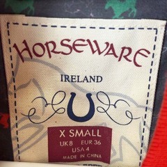 【未使用】HORSEWARE Flamboro Polo 半袖ポロシャツ XS レッド レディース 乗馬 馬術の画像