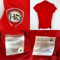 【未使用】HORSEWARE Flamboro Polo 半袖ポロシャツ XS レッド レディース 乗馬 馬術の画像