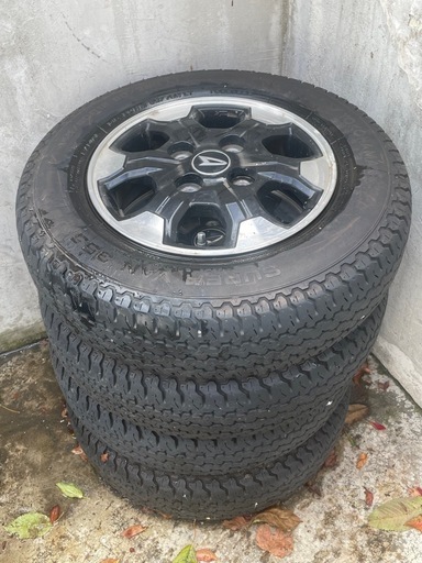 ダイハツ純正アルミホイール、ハイゼット・アトレー、バリ溝タイヤ付き4本セット