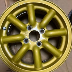 ブラックレーシング ホイール 4本(14inch 6j +40 4穴 pcd100)の画像