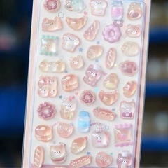 ボンボンドロップシール カラフルな3D立体シールセット 12枚セット ①の画像