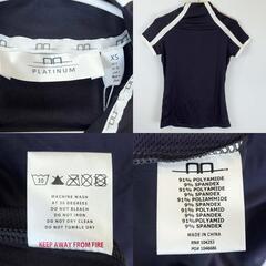 【未使用】Horseware AA Platinum ハーフジップ 半袖 ライディングシャツ XS ダークグレー レディース 乗馬 馬術の画像