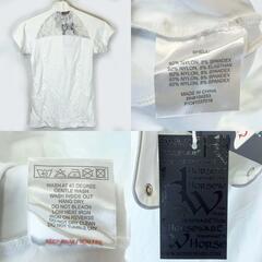 【未使用】HORSEWARE ハーフジップ 半袖 ライディングシャツ S ホワイト レディース 乗馬 馬術の画像