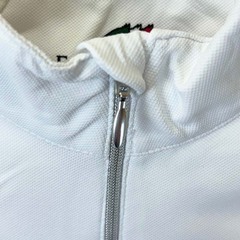 【未使用】エクイライン EQUILINE ハーフジップ 半袖 ライディングシャツ KATIANNA S ホワイト レディース 乗馬 馬術の画像