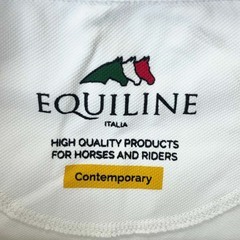 【未使用】エクイライン EQUILINE ハーフジップ 半袖 ライディングシャツ KATIANNA S ホワイト レディース 乗馬 馬術の画像