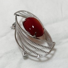 アゲート（瑪瑙）　ブローチ　ヴィンテージの画像