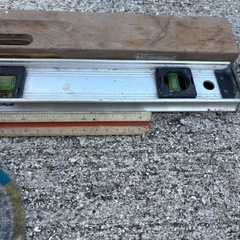 GYP1115 水平器　アルミ製　木製　分度器　計算尺　三角スケールの画像