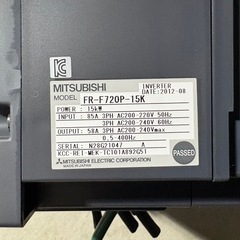 三菱電機インバーターFR-F720P-15Kの画像