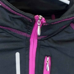 Just Togs ハーフジップ 長袖 ライディングシャツ S ブラック/パープル レディース 乗馬 馬術の画像