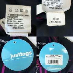 Just Togs ハーフジップ 長袖 ライディングシャツ S ブラック/パープル レディース 乗馬 馬術の画像