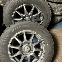 ○13インチアルミ 145/80r13  19年4本セット スタッドレス 溝タップリ○の画像
