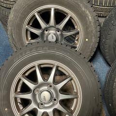 ○13インチアルミ 145/80r13  19年4本セット スタッドレス 溝タップリ○の画像