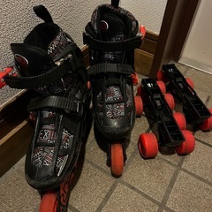 子供用　インラインスケート　補助ローラー付きの画像