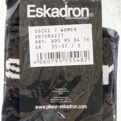 【未使用】ESKADRON エスカドロン ソックス 35-37 S ブラック レディース 乗馬 馬術の画像
