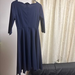 SHEIN ネイビー 長袖 Aライン ワンピース Sサイズの画像