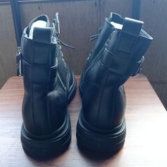 新品 23cm レディース ブーツ ブラック 厚底 シューズ 普段着 識別番号:(B098-S)の画像