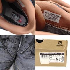 サロモン X ULTRA 4 MID WIDE GORE-TEX ウルトラ4 ミッド ワイド GTX ゴアテックス 23.5cm Black / Magnet / Pearl Blue レディース SALOMON トレッキングシューズ 登山靴の画像