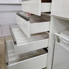 J1820　【リユースのサカイ柏店】　NITORI　ニトリ　キッチンボード　リガーレGH120KB　ホワイト　クリーニング済み　合計参考価格165,990円の画像