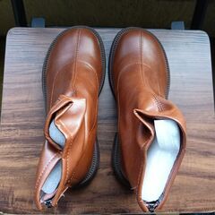 新品 23cm レディース ブーツ ブラウン 厚底 シューズ 普段着 識別番号:【B099-S】の画像