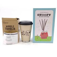 【未使用】[セット] スヌーピー グッズ ピッチャーベース タンブラー ミニトート マグ ディギューザー ステンレスボトル モバイルスタンド ほか まとめての画像