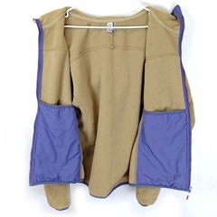 チャムス ボンディングフリースジップパーカー 2025 XXL ベージュ/パープル CH04-1476 CHUMS アウトドア フリース フーディーの画像