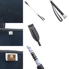 [セット] カバロ シンセティックショートブーツ 41 / チャップス(Mサイズ) ※FLECK 短鞭付 41 ブラック CAVALLOの画像