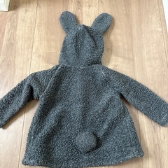 うさぎ耳ボアアウター　100cmの画像