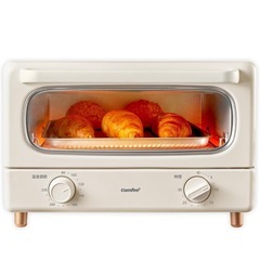 ほぼ未使用・説明書あり　4枚焼き レトロ系のオーブントースター　の画像