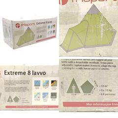 【未使用】Frisport フリスポート エクストリーム 8 lavvo  8人用ティピーテント 専用薪ストーブ・グランドシート付 ワンポール 焚き火 アウトドア キャンプの画像