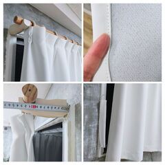 木製レール＋カーテン×2 セット 11/24～26限定の画像