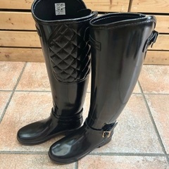 ハンター　キルティング　長靴　レインブーツ　24cmの画像