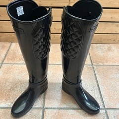ハンター　キルティング　長靴　レインブーツ　24cmの画像
